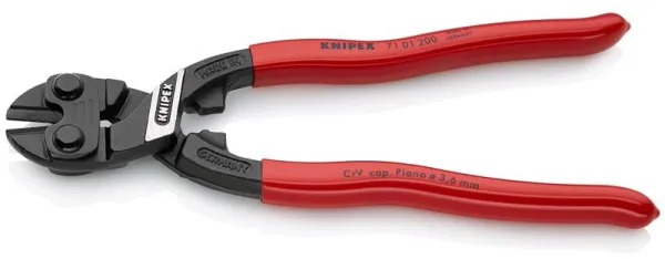 Knipex KNIPEX CoBolt® Kompakter Bolzenschneider, schwarz atramentiert, kunststoffbeschichtet 200 mm