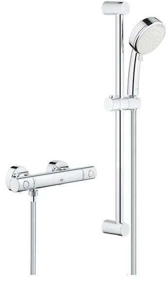 Grohe Tempesta Cosmopolitan 100 Duschset mit Thermostatmischer Grohtherm 800 Cosmopolitan, Chrom