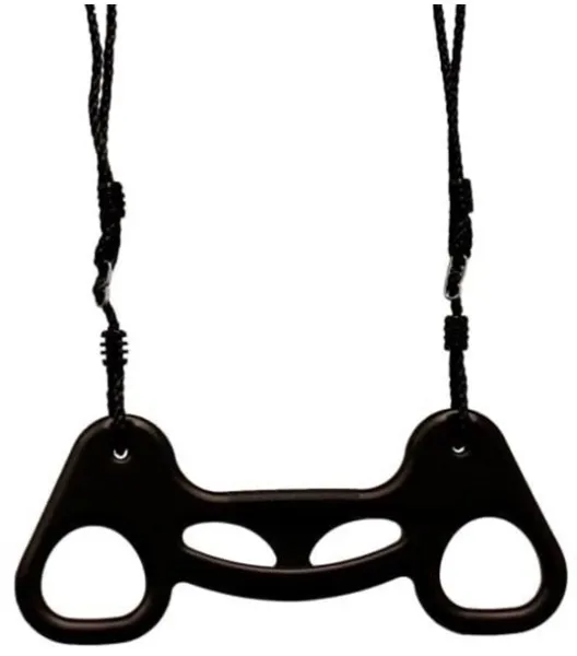 Nordic Play Trapezschaukel schwarz mit schwarzem Seil