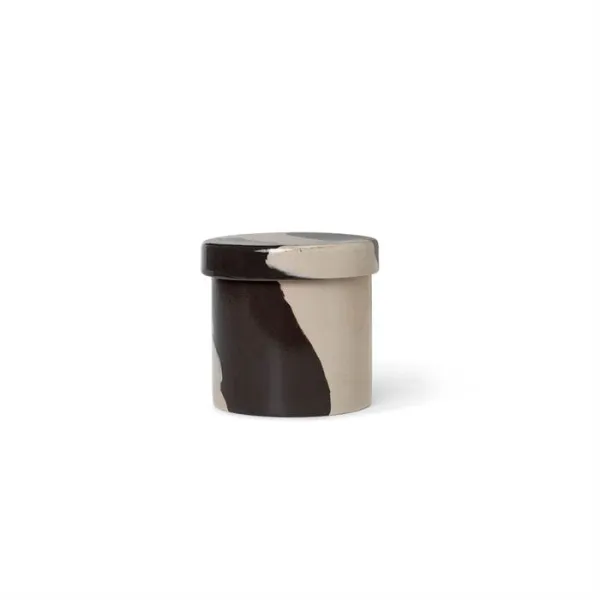 Ferm Living Inlay Behälter - klein - Sand/Schwarz